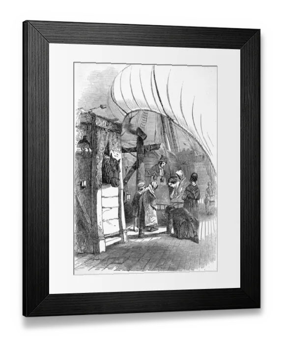 Framed Print : Making Tea on the deck of an Emigrant Ship, 1849 Framed Print : Making Tea on the deck of an Emigrant Ship, 1849