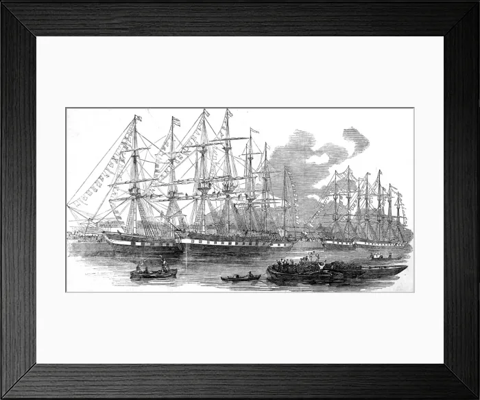 Framed Print : The Canterbury Association Ships in East India Dock, London Framed Print : The Canterbury Association Ships in East India Dock, London
