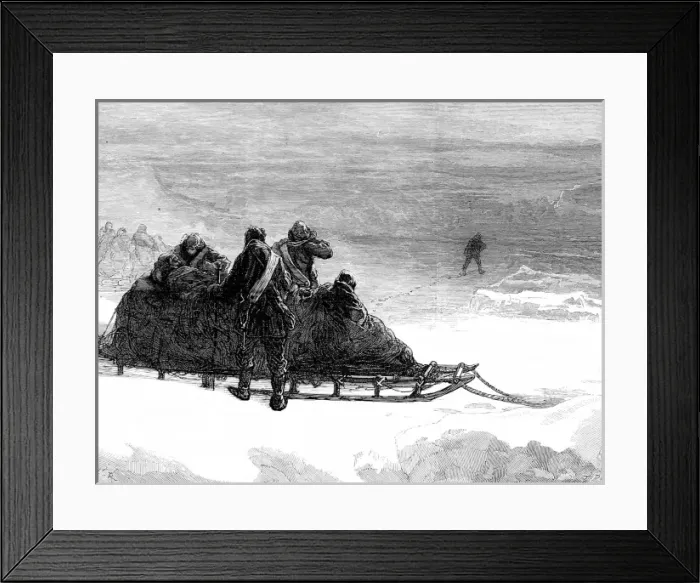 Framed Print : Lieutenant Parr sets out to find help for the Northern Sledg Framed Print : Lieutenant Parr sets out to find help for the Northern Sledg