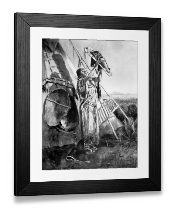 Framed Print : American Indians. The Rites of the Red Man - Sun worship in
