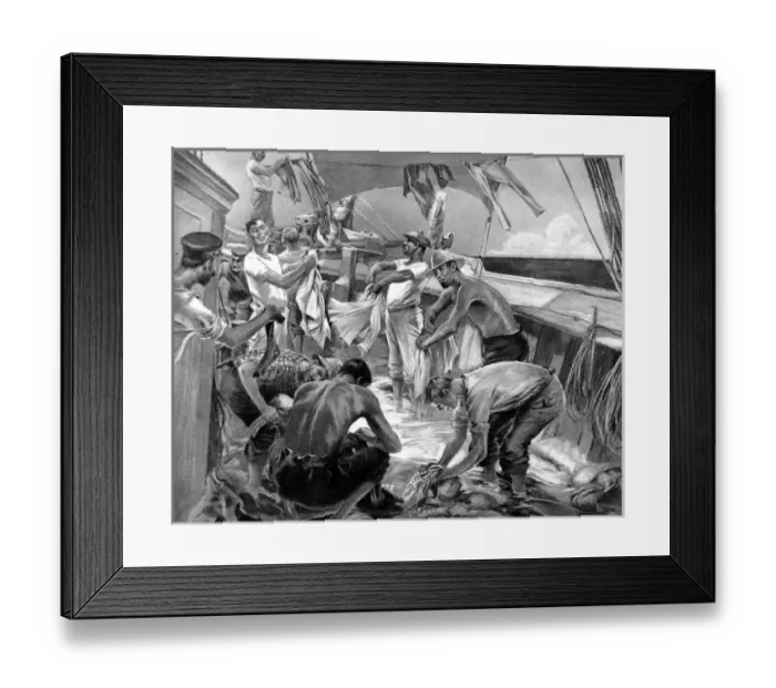 Framed Print : Wash Day on Board a Sailing Ship in the Tropics Framed Print : Wash Day on Board a Sailing Ship in the Tropics