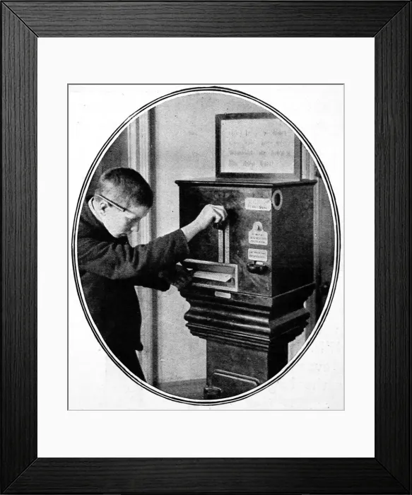 Framed Print : Stamp machine Framed Print : Stamp machine