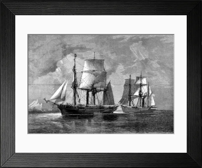 Framed Print : HMS Alert and HMS Discovery, 1875 Framed Print : HMS Alert and HMS Discovery, 1875