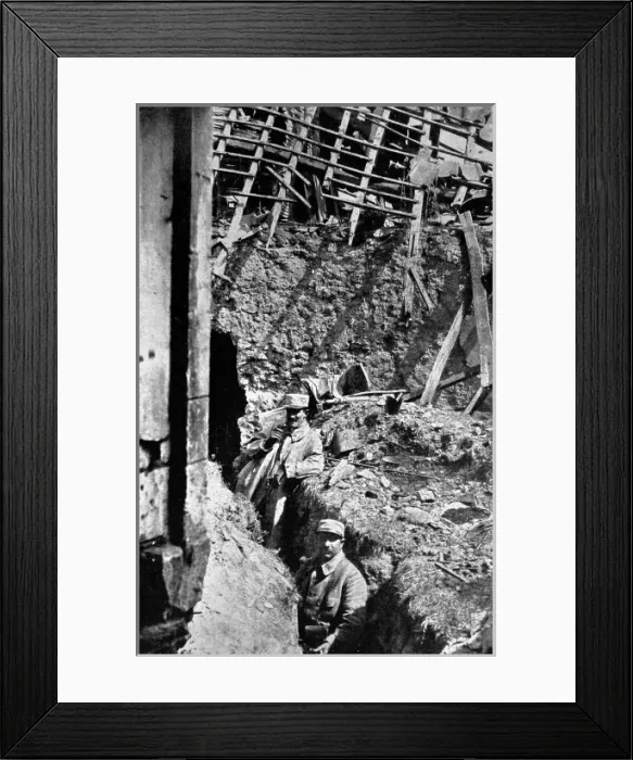 Framed Print : Trench through a wrecked house Framed Print : Trench through a wrecked house