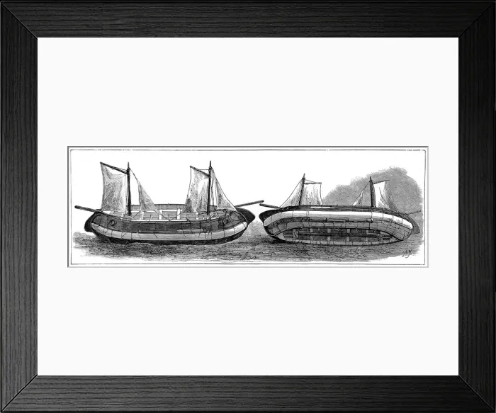 Framed Print : Patent Reversible Lifeboat, 1875 Framed Print : Patent Reversible Lifeboat, 1875