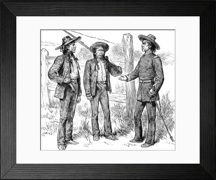 Framed Print : American Indians. The American Indian rising. Pine Ridge Ag