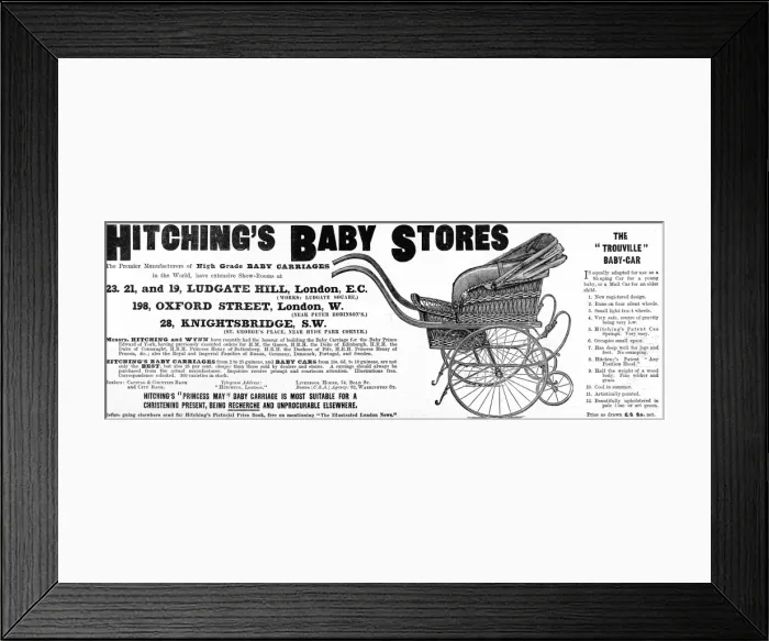 Framed Print : Hitchings baby store Framed Print : Hitchings baby store