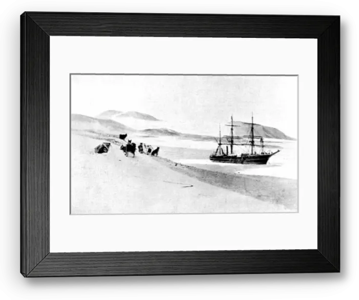 Framed Print : PRS Discovery frozen in the ice, Antarctica, 1903 Framed Print : PRS Discovery frozen in the ice, Antarctica, 1903