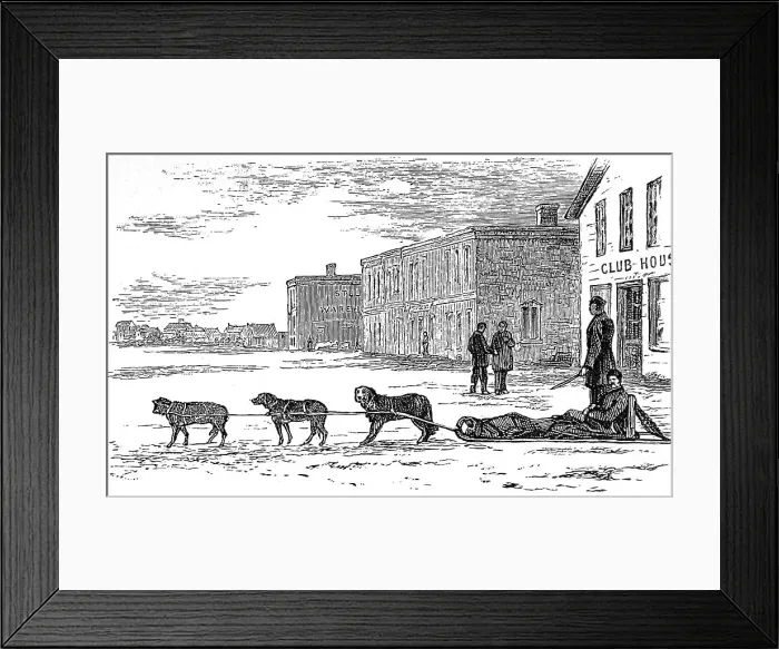 Framed Print : American Indian Country. A Manitoba Dog Train Framed Print : American Indian Country. A Manitoba Dog Train
