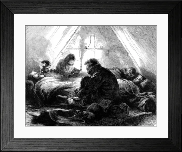 Framed Print : A Sledging Party in their Tent, British Arctic Expedition, 1 Framed Print : A Sledging Party in their Tent, British Arctic Expedition, 1