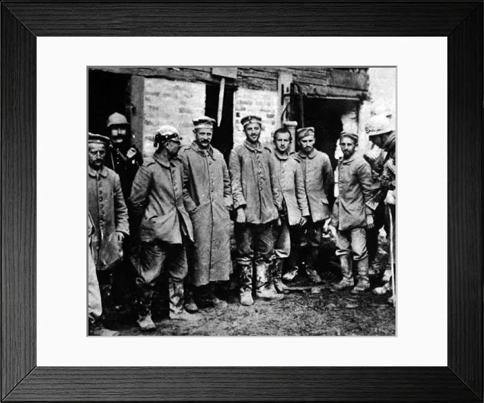 Framed Print : German prisoners taken by the French Framed Print : German prisoners taken by the French