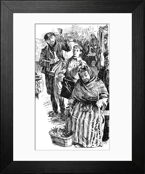 Framed Print : Sellers at the Petticoat Lane Market, London, 1904 Framed Print : Sellers at the Petticoat Lane Market, London, 1904