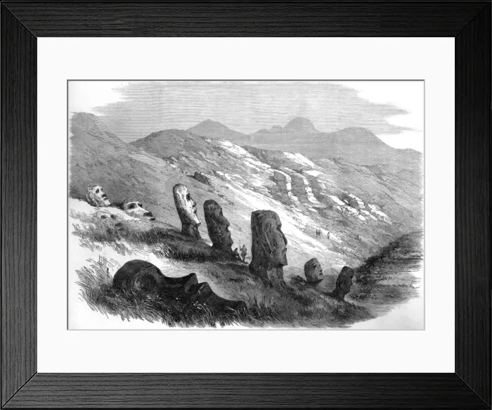 Framed Print : Easter Island stone heads Framed Print : Easter Island stone heads