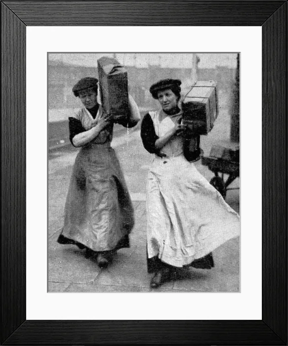Framed Print : Women railway porters Framed Print : Women railway porters