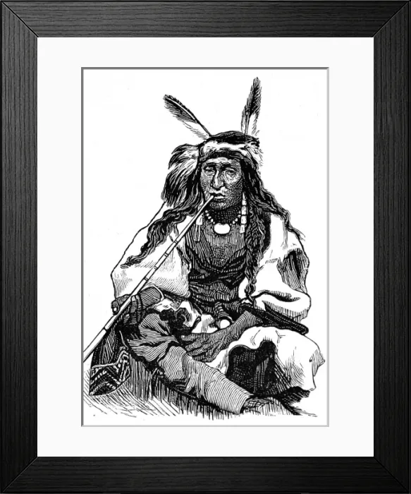 Framed Print : American Indians: The Red River Territory. Little Fox, A Cre Framed Print : American Indians: The Red River Territory. Little Fox, A Cre