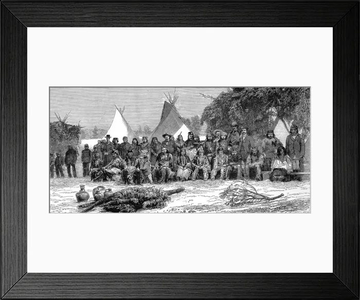 Framed Print : American Indians. New Mexico and Colorado. Tribe of Apache I Framed Print : American Indians. New Mexico and Colorado. Tribe of Apache I