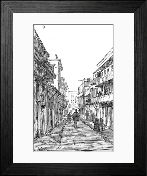 Framed Print : America. The Chinese in San Francisco. Street in the Chinese Framed Print : America. The Chinese in San Francisco. Street in the Chinese