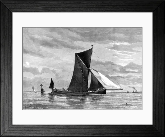 Framed Print : The Conqueror in the Clipper Barge Match, September 1879 Framed Print : The Conqueror in the Clipper Barge Match, September 1879