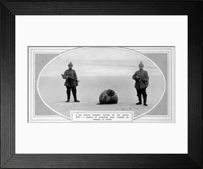 Framed Print : British mine washed up on the beach Framed Print : British mine washed up on the beach