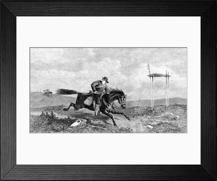 Framed Print : The American Pony Express. En Route from the Missouri River Framed Print : The American Pony Express. En Route from the Missouri River