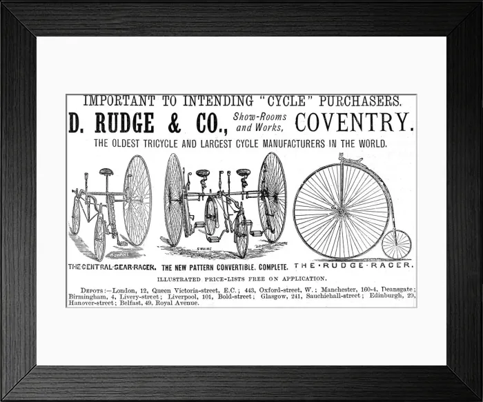 Framed Print : Rudges cycles Framed Print : Rudges cycles