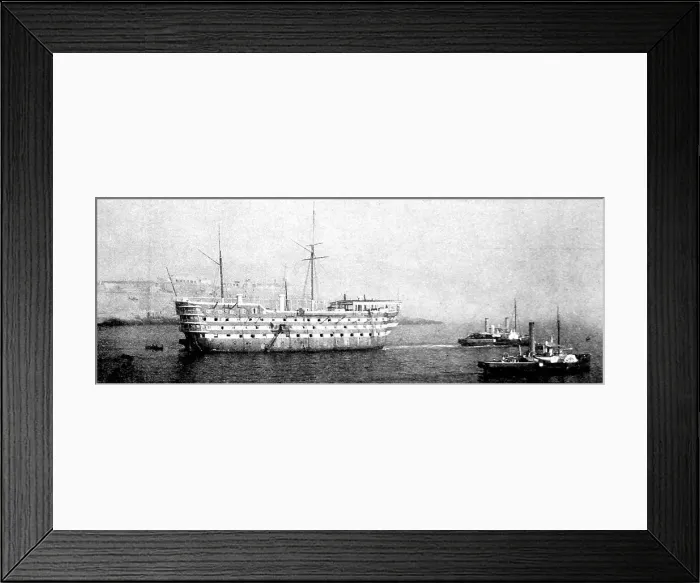 Framed Print : HMS Hibernia at Malta, 1902 Framed Print : HMS Hibernia at Malta, 1902