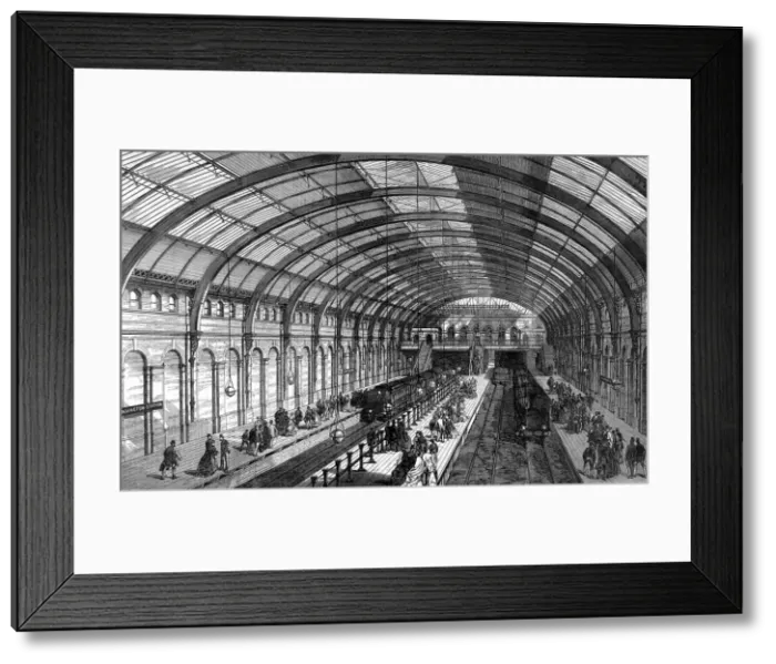 Framed Print : Metropolitan Railway western extension. Interior of Kensingt Framed Print : Metropolitan Railway western extension. Interior of Kensingt