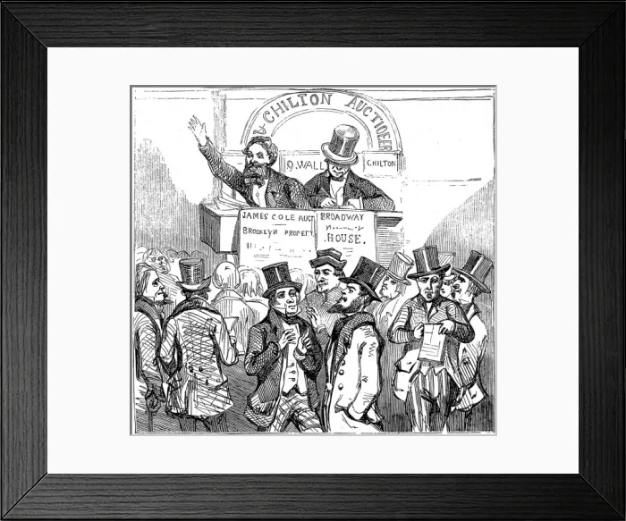 Framed Print : The Exchange, New York, 1856 Framed Print : The Exchange, New York, 1856