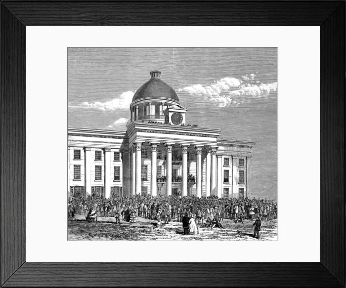 Framed Print : Inauguration of Jefferson Davis as President, 1861 Framed Print : Inauguration of Jefferson Davis as President, 1861