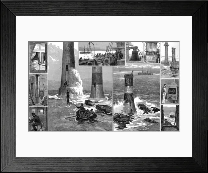 Framed Print : Scenes from the Eddystone Lighthouse, 1882 Framed Print : Scenes from the Eddystone Lighthouse, 1882
