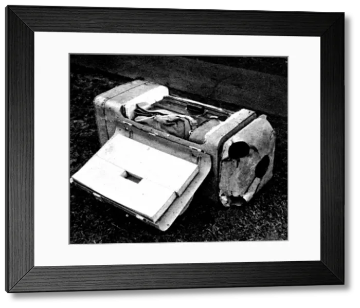 Framed Print : Radio Set in a Parachute Container; Second World War, 1944 Framed Print : Radio Set in a Parachute Container; Second World War, 1944