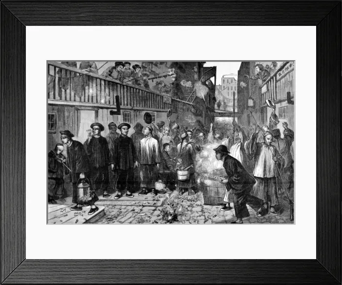 Framed Print : America. New Years Day among the Chinese in San Francisco Framed Print : America. New Years Day among the Chinese in San Francisco