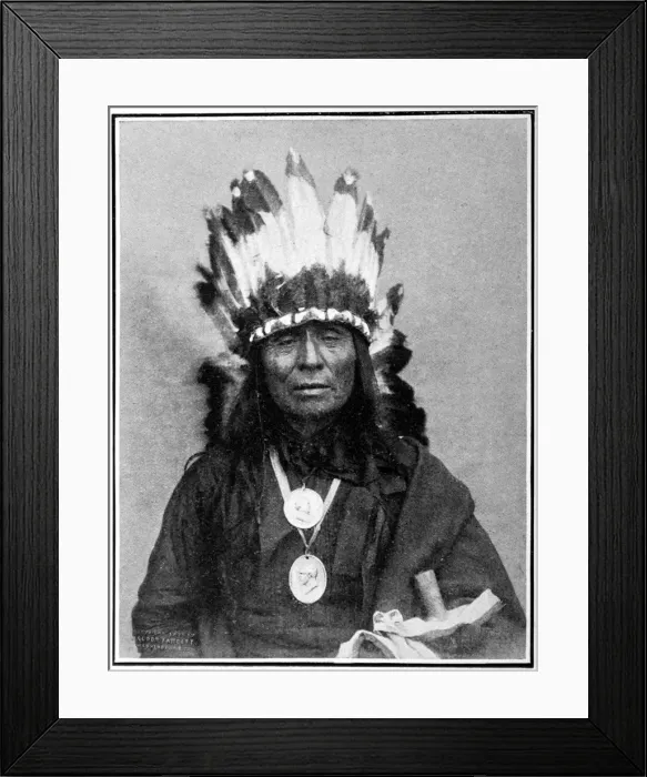 Framed Print : American Indians. The Peaceful extinction of the red indian Framed Print : American Indians. The Peaceful extinction of the red indian