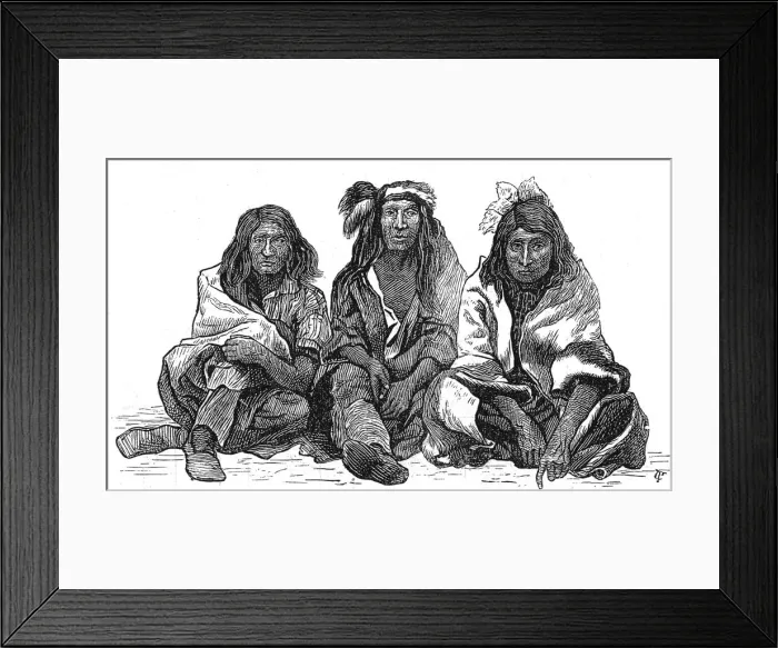 Framed Print : American Indians. The Red River Territory. Red River Indians Framed Print : American Indians. The Red River Territory. Red River Indians