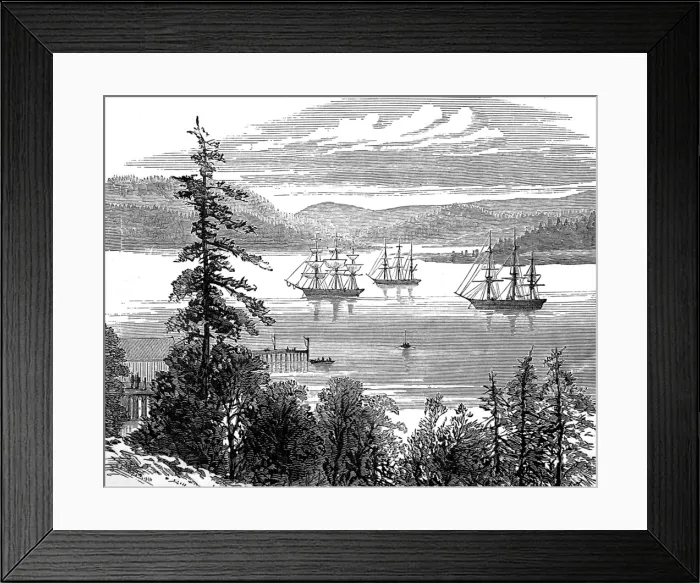 Framed Print : American Indians. Esquimaux Harbour (Flying Squadron) Framed Print : American Indians. Esquimaux Harbour (Flying Squadron)