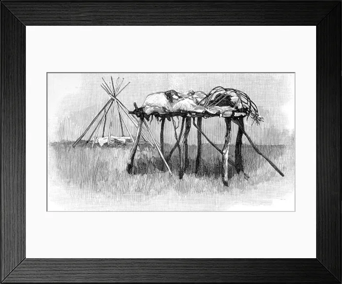 Framed Print : American Indians. Indian Burial Framed Print : American Indians. Indian Burial