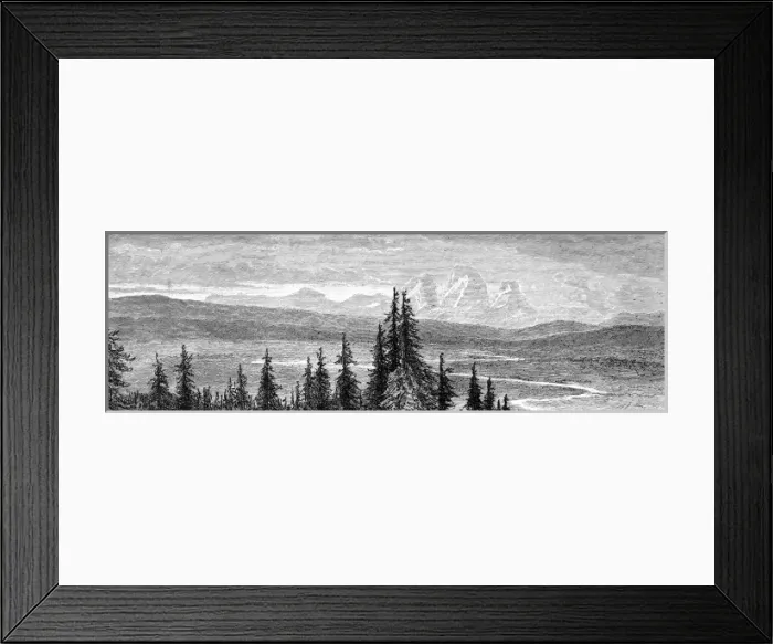 Framed Print : Teton Mountains, Wyoming, 1883 Framed Print : Teton Mountains, Wyoming, 1883