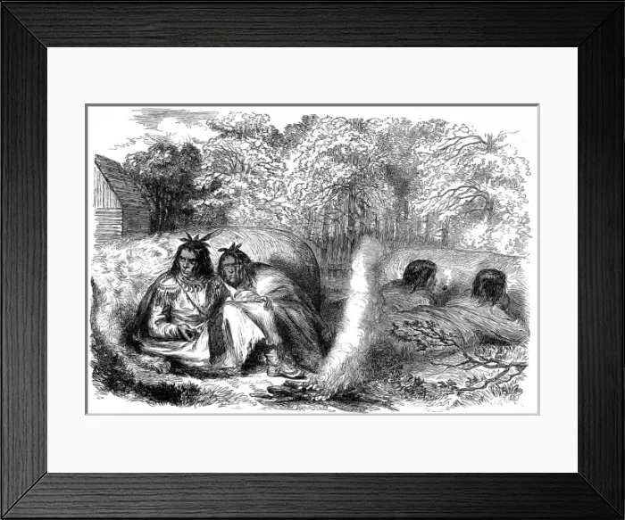 Framed Print : Ojibway Indians, c. 1870 Framed Print : Ojibway Indians, c. 1870