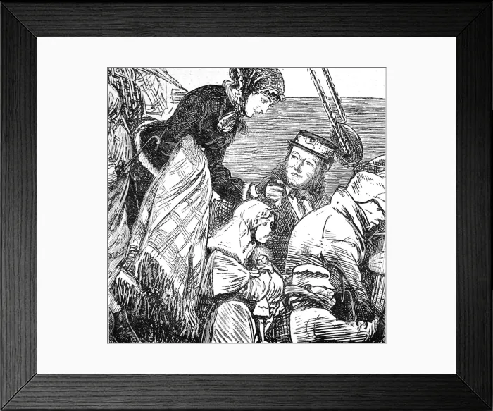 Framed Print : Passengers on the gangway, Liverpool, 1870 Framed Print : Passengers on the gangway, Liverpool, 1870