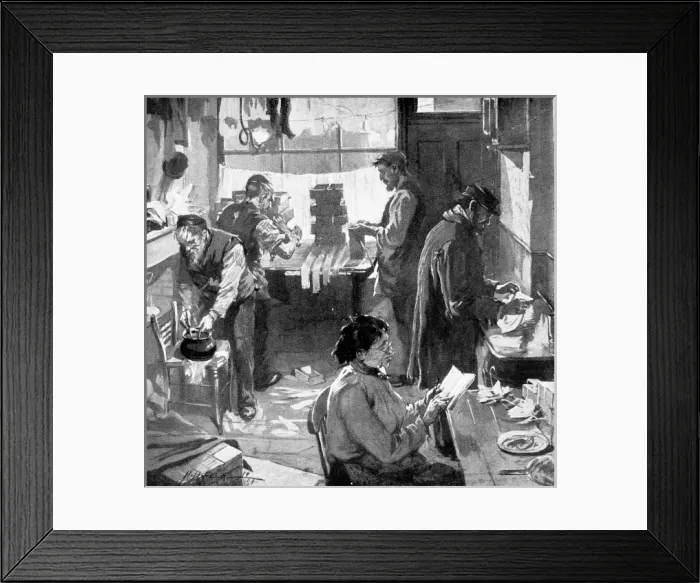 Framed Print : A Cardboard Box Factory in Commercial Road, London, 1904 Framed Print : A Cardboard Box Factory in Commercial Road, London, 1904