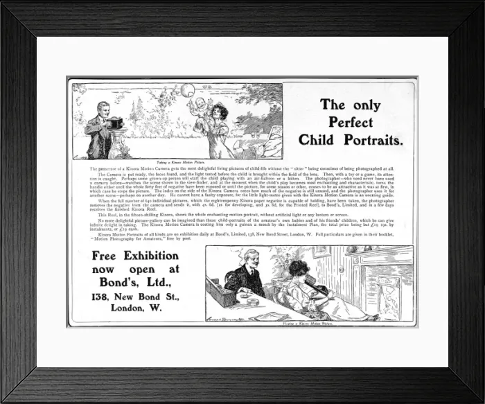 Framed Print : Advertisement for Kinora picture viewer Framed Print : Advertisement for Kinora picture viewer