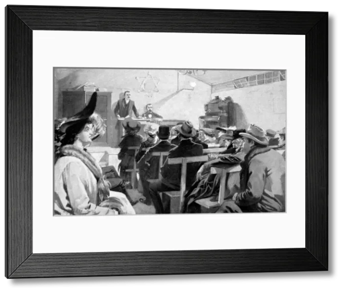 Framed Print : Zionist Lecture in the East End of London, 1904 Framed Print : Zionist Lecture in the East End of London, 1904