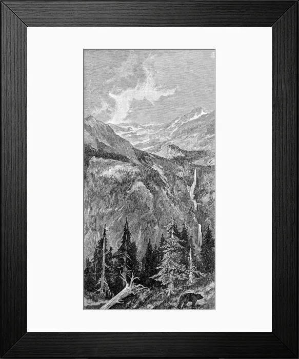 Framed Print : California Mountains, 1888 Framed Print : California Mountains, 1888