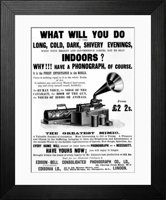 Framed Print : Phonograph Framed Print : Phonograph