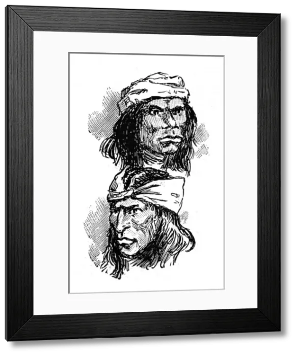 Framed Print : Apache native American Indians, c. 1887 Framed Print : Apache native American Indians, c. 1887