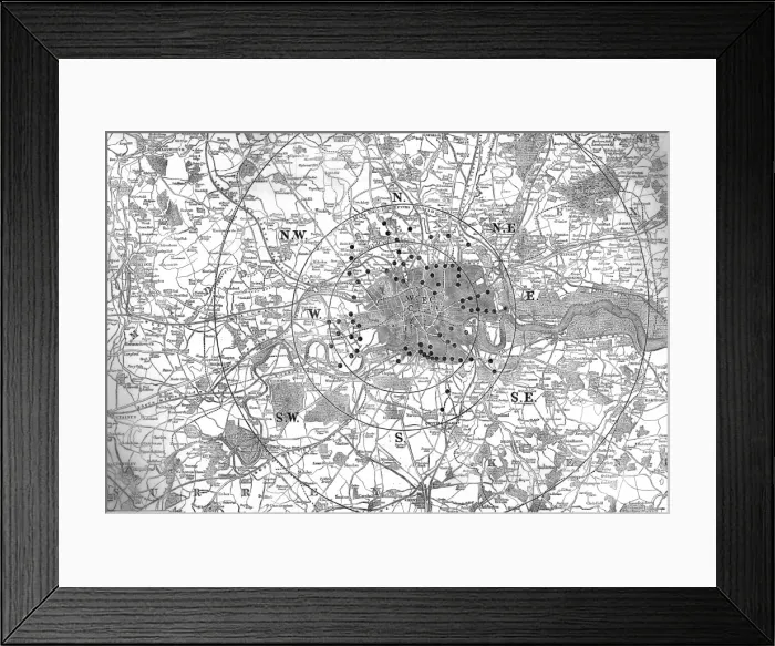 Framed Print : Toll reform committee map Framed Print : Toll reform committee map