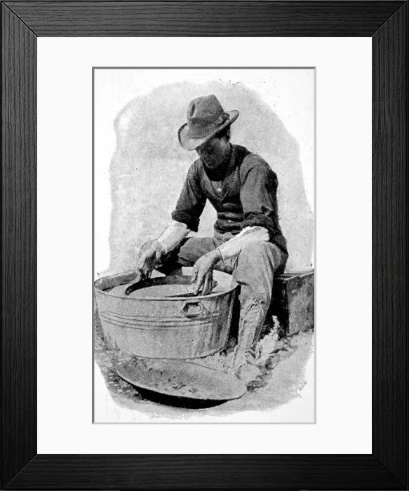 Framed Print : Panning for gold, Yukon Alaska Framed Print : Panning for gold, Yukon Alaska