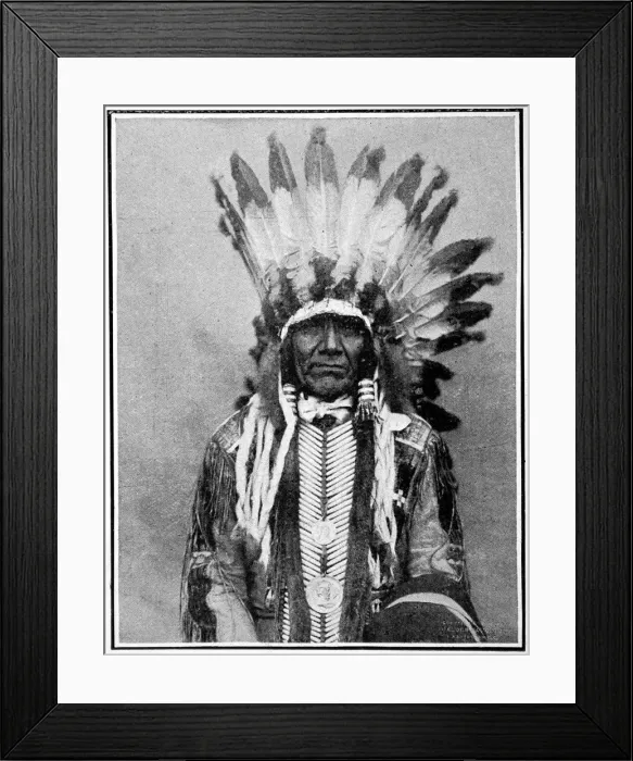 Framed Print : American Indians. The peaceful extincion oif the red indian Framed Print : American Indians. The peaceful extincion oif the red indian