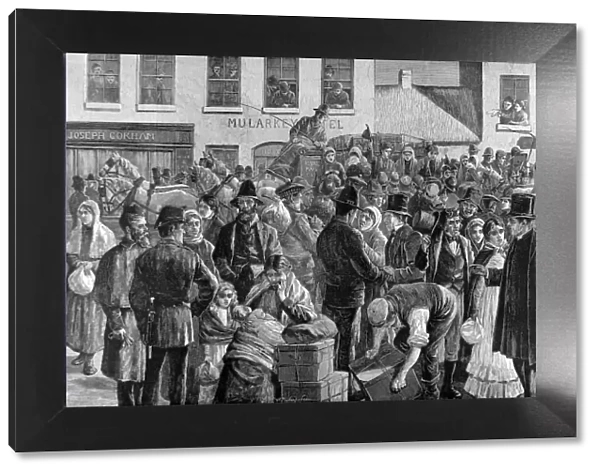 Departure of Irish Emigrants at Clifden, County Galway, 1883