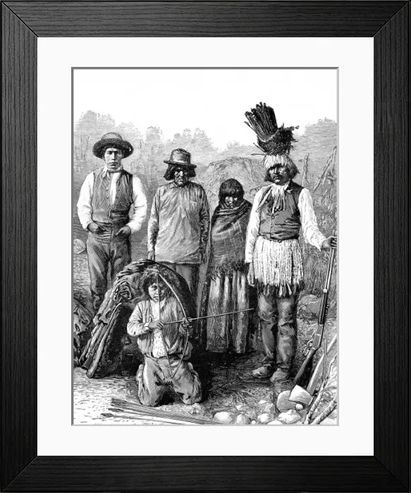 Framed Print : American Indians. The threatened rising of American Indians Framed Print : American Indians. The threatened rising of American Indians